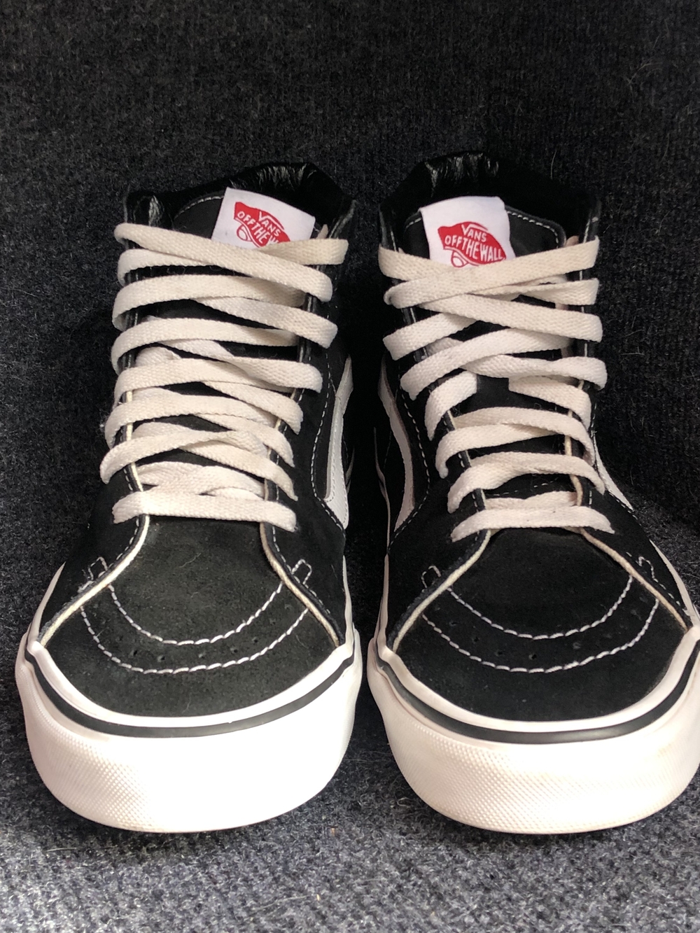 Vans Black and White High-Top Sneakers